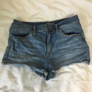 Distressed Denim Shorts